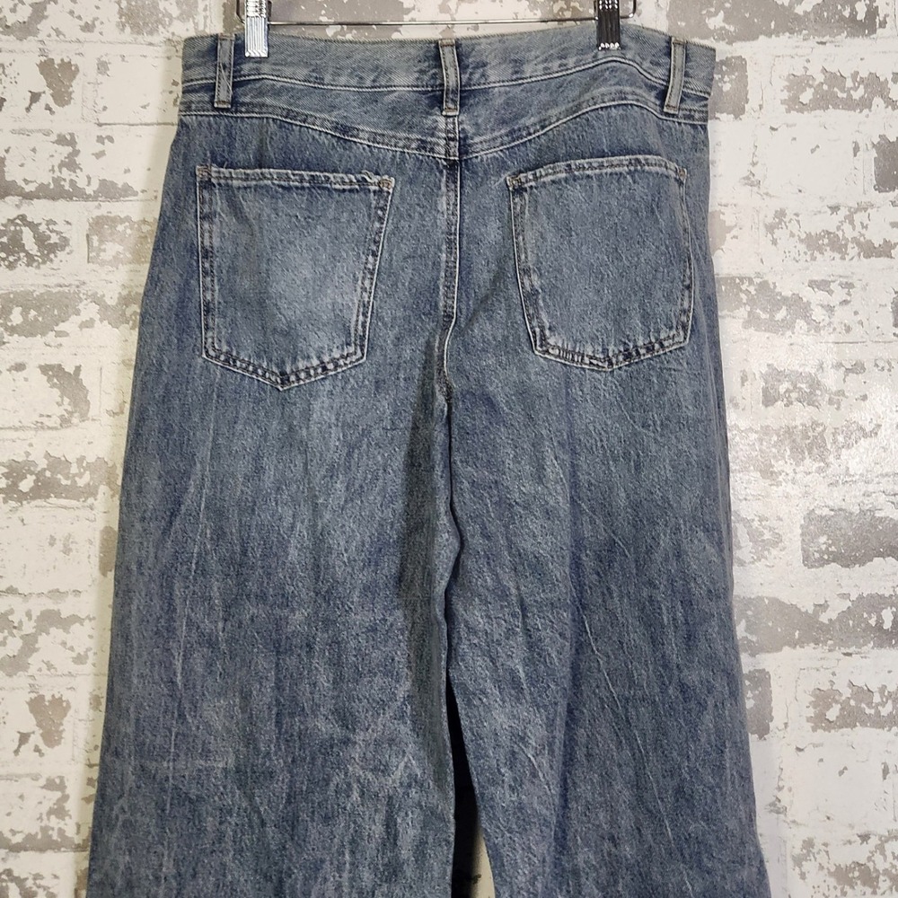 RE:WASH Forever 21 Denim Jeans Women Size 9 Baggy Distrssed Classic Rise‎ A Line - Picture 8 of 16